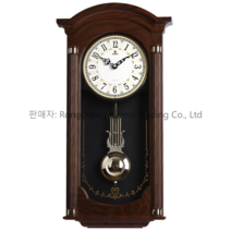 옛날벽시계 괘종시계 저소음 시계추 원목 레트로 빈티지 인테리어 카페 찻집, 26인치, 나뭇결 색상