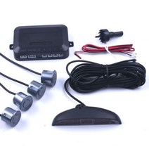 Parktronic LED 역방향 백업 주차 레이더 모니터 감지기 시스템 백라이트 디스플레이 자동차 자동 센서 4, GRAY