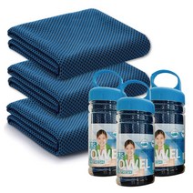 카인드카사 스포츠타올 건식 습식, 블루, 3개