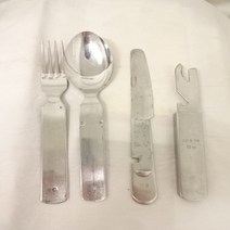 Mess Kit [ WYOTT ] 미군메스킷 반합 미군식기 군용반합 야전식기 반합셋트, 중고 독일군 스푼 포크 나이프 셋트