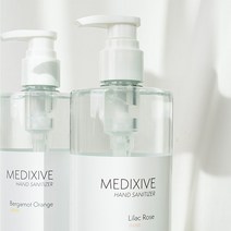 [MEDIXIVE 메디시브] 프리미엄 손소독제 500ml 대용량 펌프형 (베르가못오렌지), 라일락로즈, 20개