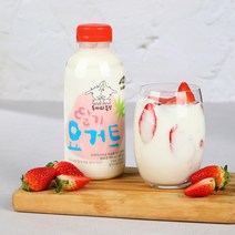 임실치즈두마리목장 수제 딸기 요거트 산양유 첨가, 1병, 450ml