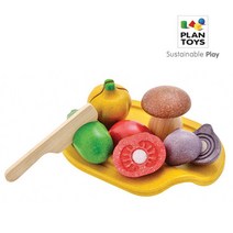 플랜토이즈 원목장난감 주방놀이 채소 자르기 5종 3601, 단품없음