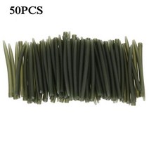 100PCS 터미널 잉어 낚시 엉킴 방지 슬리브 낚시 후크 고무 팁 튜브 포지셔너 터미널 낚시 태클과 연결, 50pcs 53mm, CHINA
