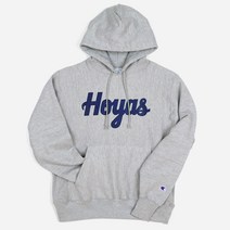 [AMERICAN FANWEAR] REVERSE WEAVE HOODED PULLOVER HOYAS (GREY) 리버스위브 후드 후디