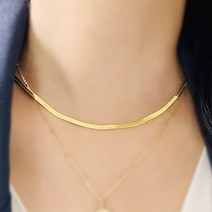 ﻿ 14k 18k 3mm 이태리 뱀줄 스네이크 목걸이 ﻿