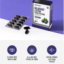 녹내장에 좋은 영양제 노안 황반변성 눈 노화 시력 피로개선, 기본1개웗