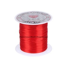 마카롱실 뜨개실 자이언트얀 망고실 뜨개질 털 앙고라 롤 당 10 미터 0.8mm 크리스탈 신축성 탄성 공예 팔, 한개옵션1, 04 red