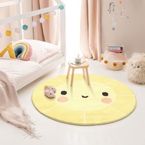해외출고상품 북유럽풍 심플 거실 원형 러그 매트 [둥근 러그] 방 캐릭터 매트 침실 침대 귀요미 스틱-52514