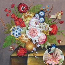 액자형 프랑스자수 리본자수 십자수 보석십자수, 천상지희