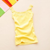 베씨 여성용 레이스 골지 나시 이너 티셔츠