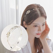 MISS21 체리트 진주 플라워 헤어밴드 머리띠 (hb1532)