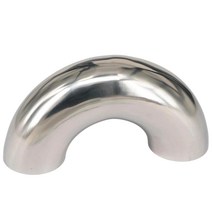 선홈통 PVC 알루미늄 19mm O/D 304 스테인레스 스틸 위생 용접 180 도 팔꿈치 파이프 피팅, 한개옵션0
