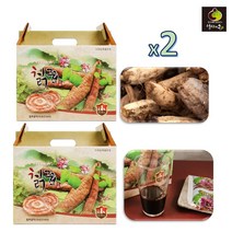 국산 칡즙 칡 뿌리 진액 갱년기 효능 생칡즙 60포, 2박스, 100ml