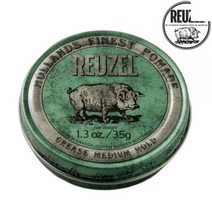 REUZEL 그린 유성 포마드 1.3oz (35g) Green Pomade 1.3oz (35g), 상세페이지 참조, none