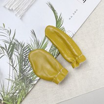 헤세드 NEW) 천연가죽 양모 니들펠트용 가죽골무 3컬러 (1쌍), 머스타드