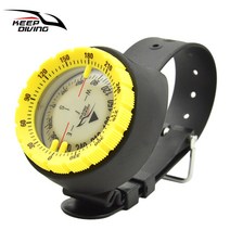 방수 나침판 시계 다이빙 스노쿨링 스킨스쿠버 시계, 노랑