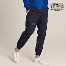커스텀어스 언발 포켓 D링 밴딩 팬츠네이비