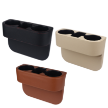 보조석포켓 틈새수납함 차량악세사리 차량용휴지통 음료 물품 가죽 보관함 소형차, 베이지