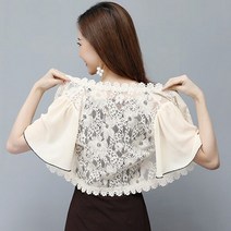 사사로이 여성 가디건 레이스 숄 재킷 짧은가디건 반팔가디건 플라워 자수 꽃자수 독특한가디건 정장 패션가디건 여름가디건