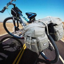 국토종주용 전기자전거 투어백 짐받이가방 자전거캠핑, 카키