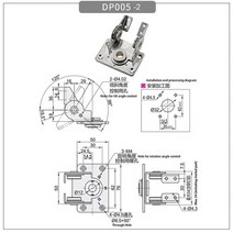 토크힌지 모니터 베이스 스크린 장착용 댐핑 이중 축 토크 힌지 스테인리스 스틸 304, 01 Only 3-M4