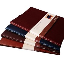 미북 엑스바인딩 가죽 노트 미들, 다크레드, 1개