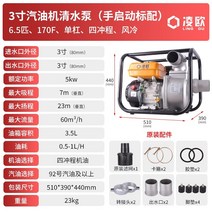 초고압 다이아후렘 입형 다단 배수 펌프 양수기 4인치 3인치 2인치 가솔린 엔진, 3인치 워터 펌프(표준) 수동 시작, 1개