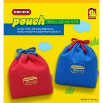 제이스토어 / 옥스포드 런치박스 도시락 키즈원 파우치 주머니 블루