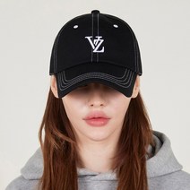 [바잘] 3D 모노그램 스티치 오버핏 볼캡 블랙