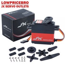 JX PDI-6221MG 20kg 고속 금속 기어 디지털 표준 서보 모터 RC 모델 비행기 1/10 1/8 자동차 크롤러, 6개 PDI-6221MG