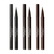 [맥퀸뉴욕] 워터프루프 펜 아이라이너 브러쉬리퀴드 아이라이너 0.6g+0.6g, 딥블랙, 딥브라운
