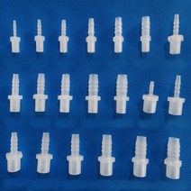 튜브 호스 니플 PP [튜빙 커넥터 피팅 연결관 밸브 콘넥터 닛블 니쁠 일자 1자 플라스틱], HN-12714(10개/팩)