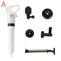 하수구 뚫는 장비 Toilet High Air Pressure Inflator Plunger Pump Kits Tool Pneumatic Dredger with 4 Heads De, A