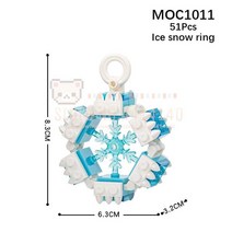 호환 크리스마스 MOC 시리즈 진저 하우스 빌딩 블록 트리 화환 산타 클로스 DIY 벽돌 아이들을위한 장난감, 02 MOC1011