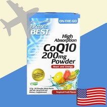 닥터스베스트 코엔자임Q10 코엠자이큐텐 CoQ10 파우더 200mg 트로피컬 프루츠 30스틱