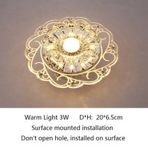 LED Crystal Ceiling Lights Modern Lamp Plafonnier Living Room 3W Acryl Lampada Led Luminaria De Teto, 01 Warm Surface