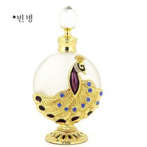 [피너츠] 빈티지 향수 공병 에센스 공작 유리병 휴대용 미니, 골드 공작30ml