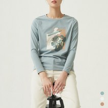 올리비아로렌 여성용 원포인트 라운드 티셔츠 VOBALXF7361