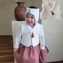 G 누빔털 여아 배자 키즈 아동 겨울한복 설빔 설날 명절 새해