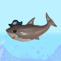 [지호] 스펀지 풍선 모음 / 바다풍선 / 물고기풍선 / 상어풍선 / 문어풍선 / 불가사리, SE_바다풍선_ 해적 상어