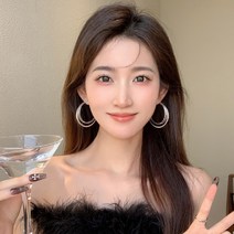반점 타투컨실러 방수컨실러 타투커버 문신 살색, 메탈 이중 귀걸이