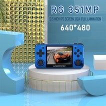 레트로게임기 휴대용 가정용 오락기256G RG351MP 휴대용 게임 플레이어 포켓 기계 3.5 인치 IPS 스크린 지, 09 Black 16G 7000 Game
