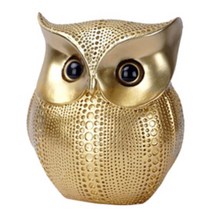 황금 부엉이 집들이 사업 가게 오픈 선물 인테리어 데코용 복 풍수 소품 마음안정 행운의상징 행복운 거실 장식 방꾸미기 재물 금전, 블랙