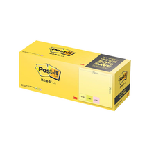 포스트잇 노트 점착메모지 654-20 카나리아노랑 16p + 새싹그린 2p + 러블리핑크 2p 세트 76 x 76 mm, 혼합색상, 5세트