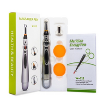 전기 침술 포인트 마사지 펜 통증 완화 레이저 치료 전자 자오선 에너지 펜 바디 헤드 백 넥 다리 마사지, 상자