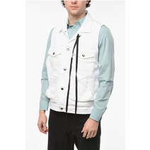 Ann Demeulemeester 데님 BENOIT WAISTCOAT 위드 더블 BREAST-POCKET 2201MJA43D185DE/K 00