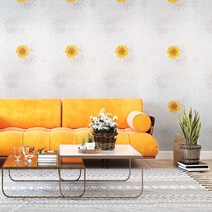 jc_결로방지 접착식 방한 1mX2.5m 도배지 단열벽지 라이즈 보온 노란해바라기 합지벽지, 상세페이지 참조