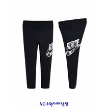 플레이키즈프로(NC수원터미널)봄상품-키즈사이즈-면스판 소재-나이키 로고를 개성넘치게 구현한 레깅스(A223LG110P-BK)