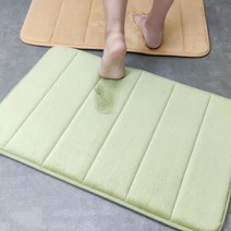 MIRTS 메모리폼 욕실 주방 극세사 발매트, 녹색